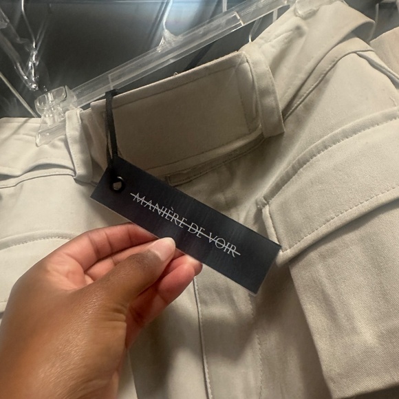 Manière De Voir CARPENTER DETAIL CARGO TROUSERS - BEIGE - Picture 2 of 3